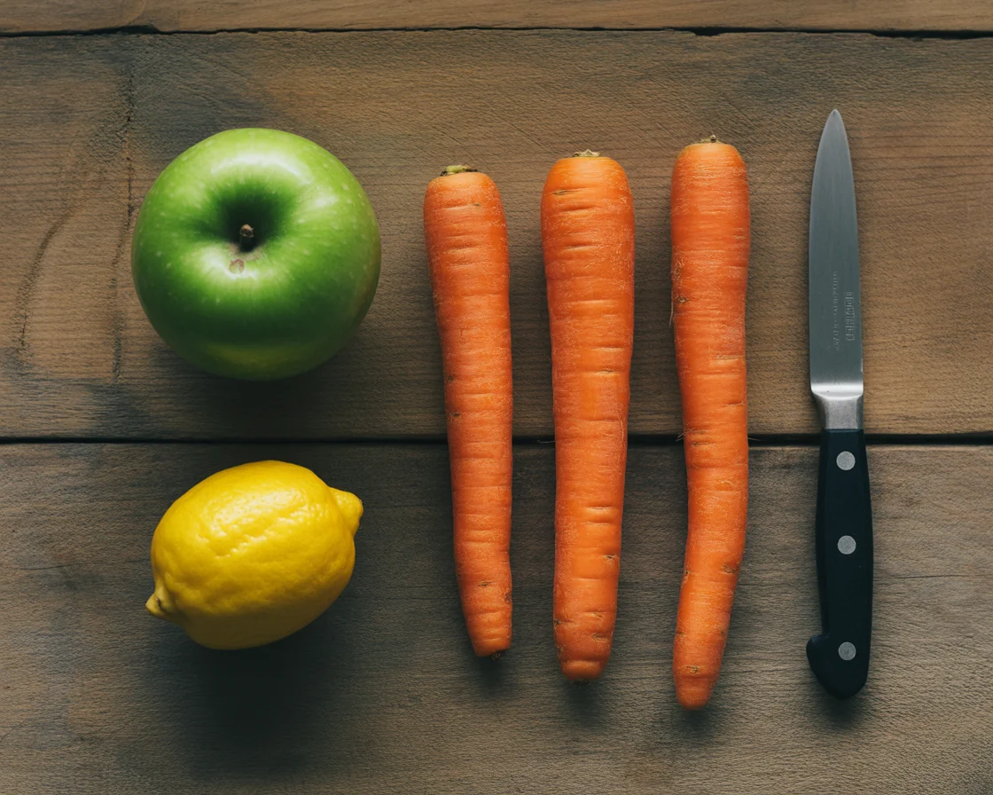 A head-shot of ingredients for making the Detox Juice