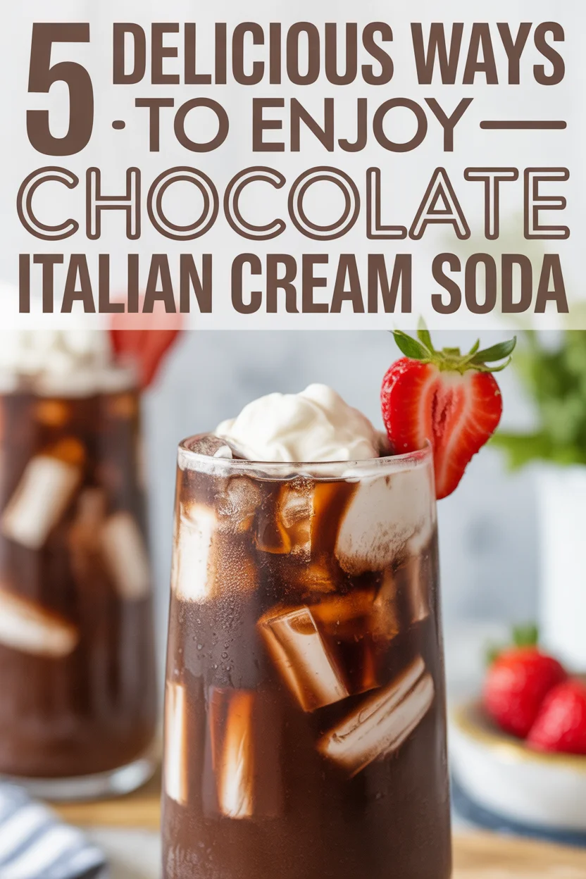 5 Delicious Ways to Enjoy Chocolate Italian Cream Soda