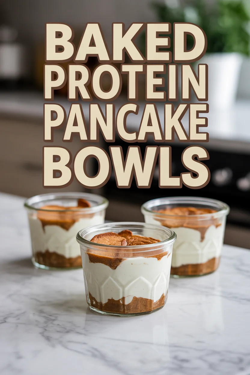 Baked Protein Pancake Bowls Baked Protein Pancake Bowls