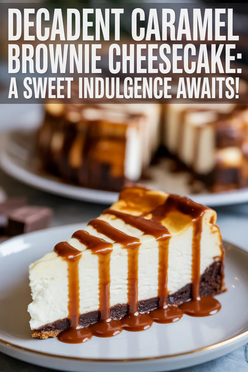 Decadent Caramel Brownie Cheesecake