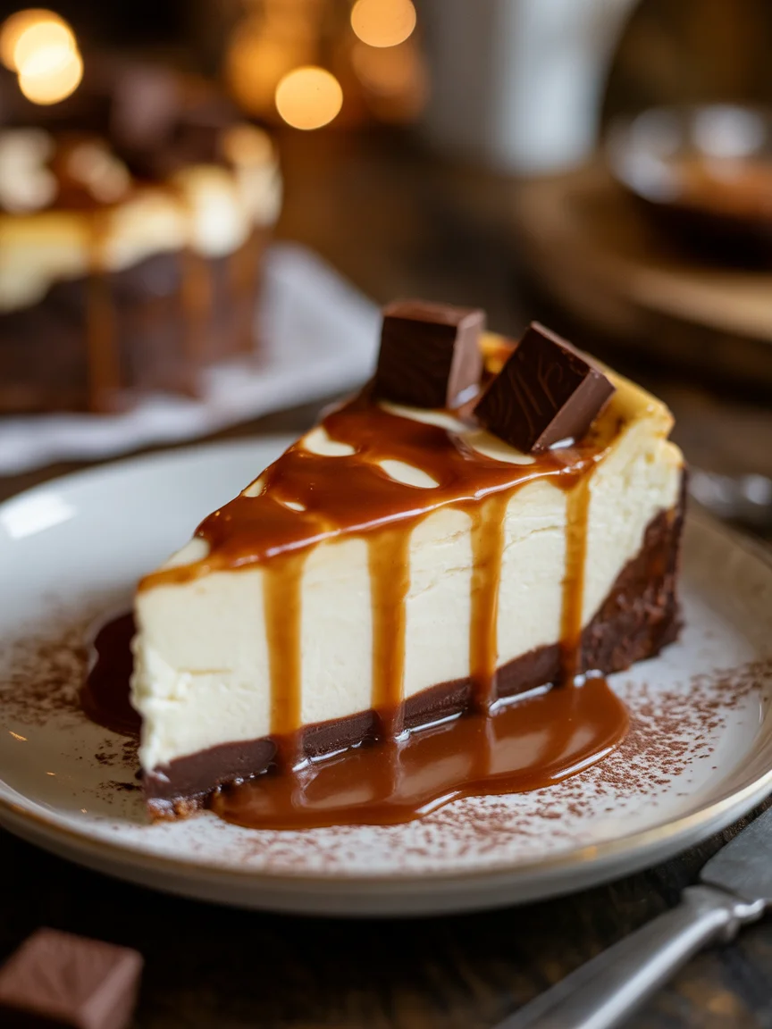 Decadent Caramel Brownie Cheesecake