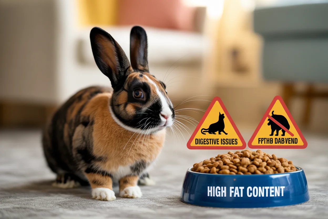 Can Rabbits Eat Cat Food? Risks, Symptoms, and Healthier Alternatives