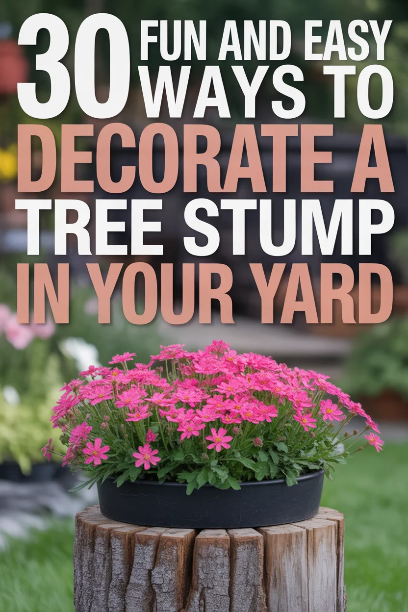 30 Fun and Easy Ways to Decorate a Tree Stump in Your Yard