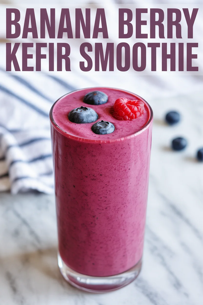 Banana Berry Kefir Smoothie