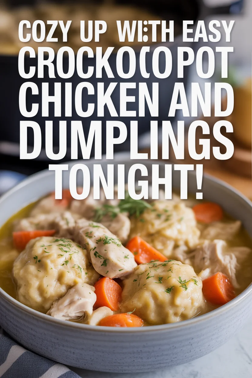 Cozy Up with Easy Crockpot Chicken and Dumplings Tonight!