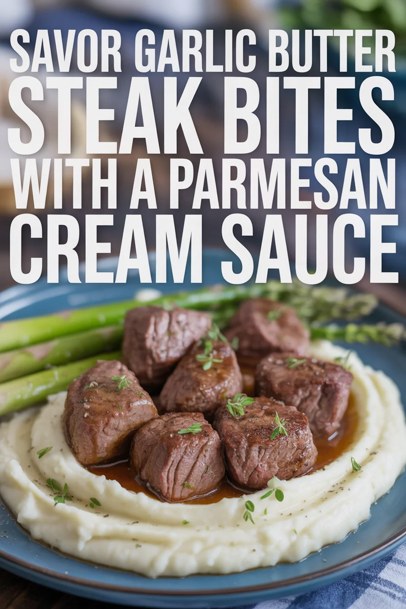 Savor Garlic Butter Steak Bites with a Rich Parmesan Cream Sauce