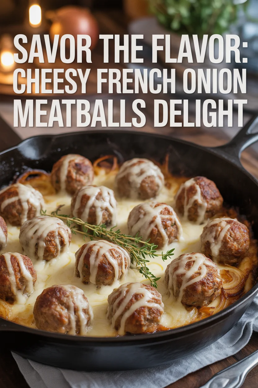 Cheesy French Onion Meatballs