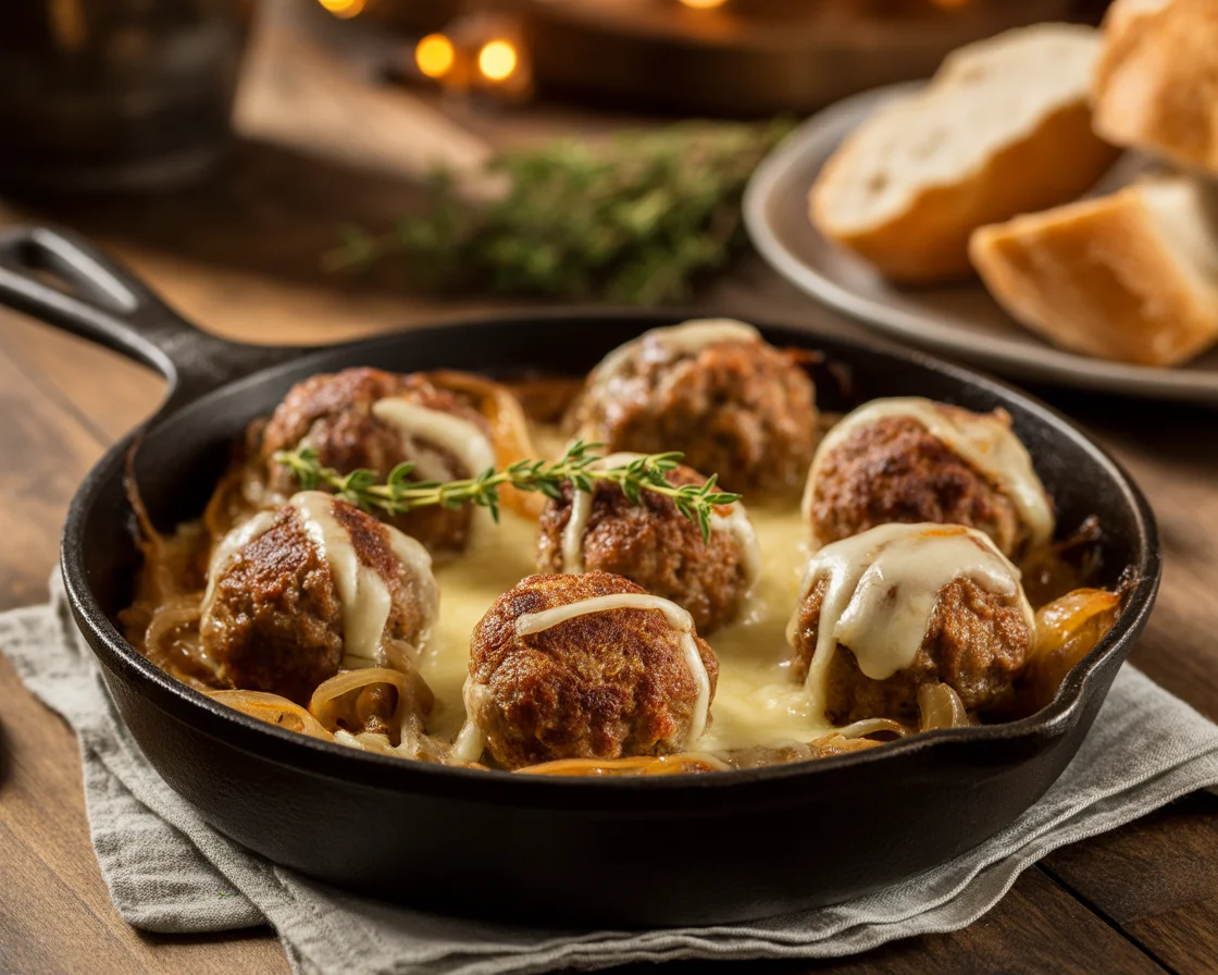 Savor the Flavor: Cheesy French Onion Meatballs Delight