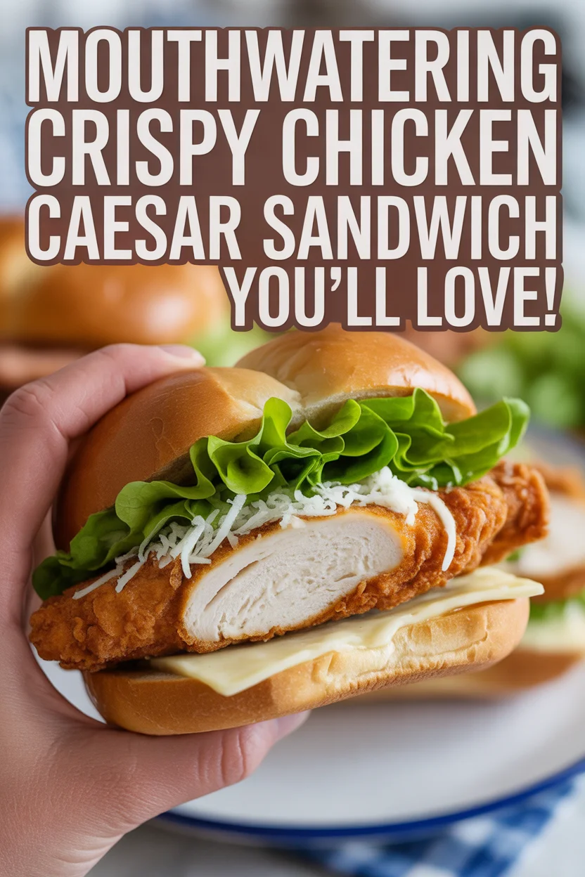 Mouthwatering Crispy Chicken Caesar Sandwich You’ll Love!