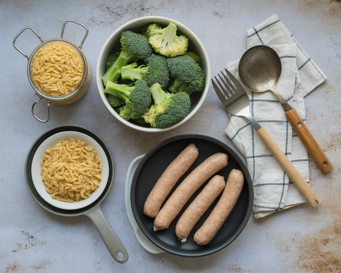 Chicken Sausage and Broccoli Orzo