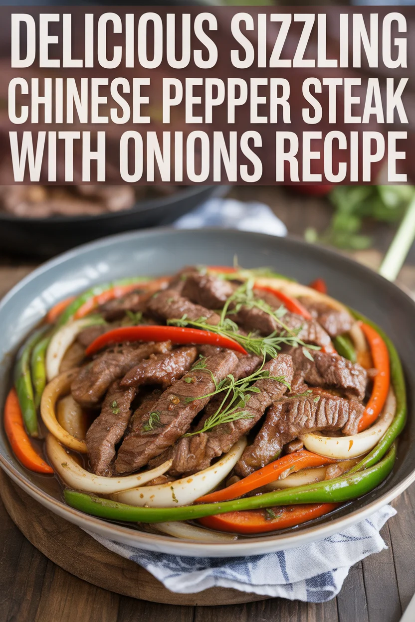 Delicious Sizzling Chinese Pepper Steak with Onions Recipe