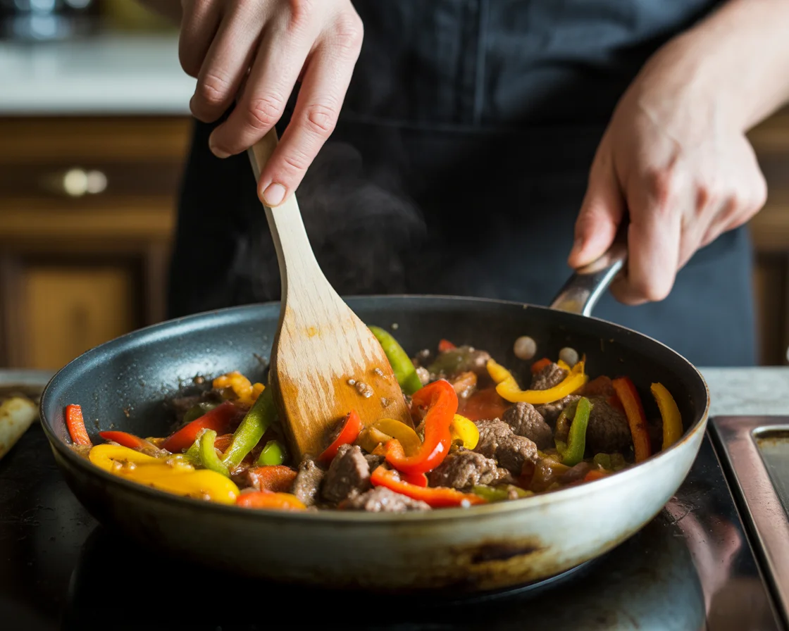 Sizzling Chinese Pepper Steak with Onions