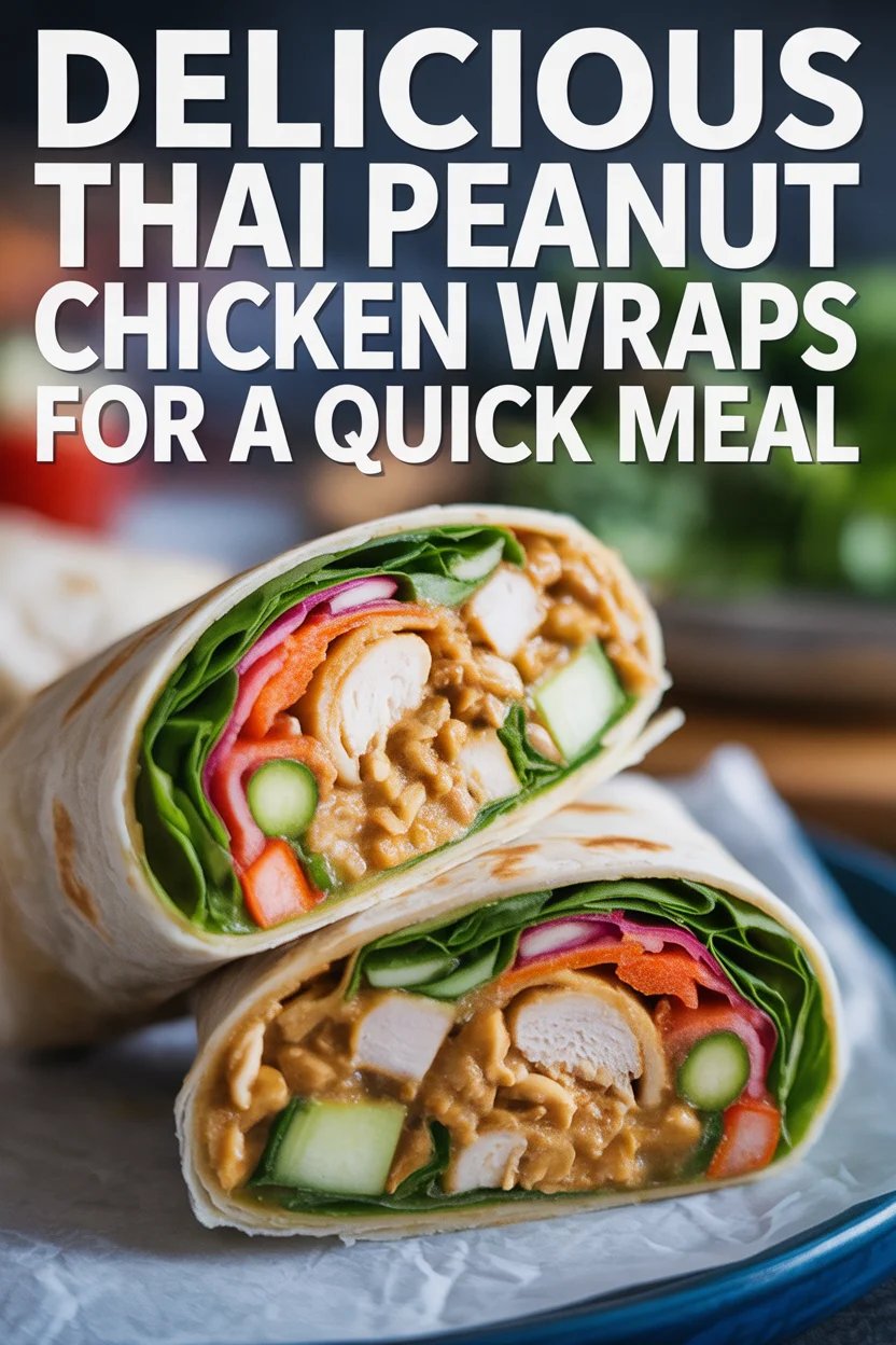 Thai Peanut Chicken Wraps