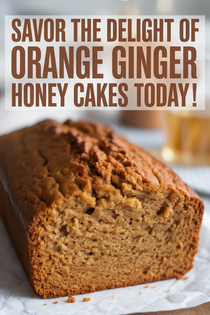 Savor the Delight of Orange Ginger Honey Cakes Today!