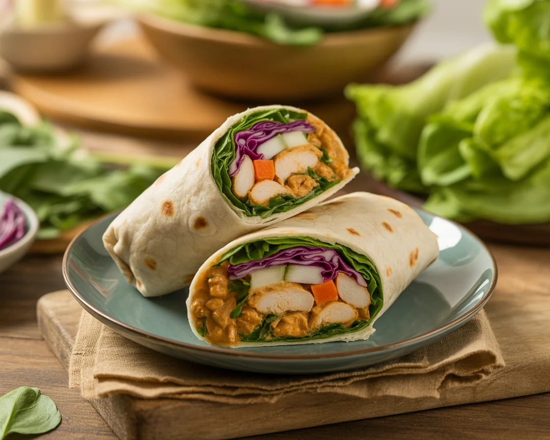 Delicious Thai Peanut Chicken Wraps for a Quick Meal