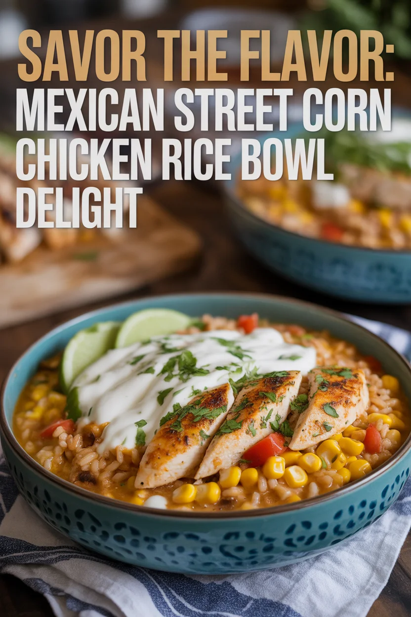 Mexican Street Corn Chicken Rice Bowl