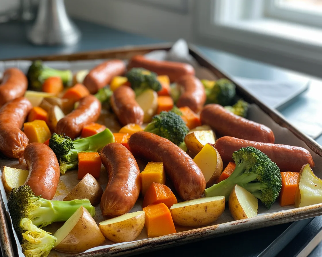 Honey Garlic Sausage with Sweet Potatoes