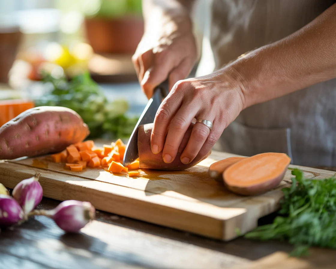 Sheet Pan Honey Garlic Sausage with Sweet Potatoes Delight