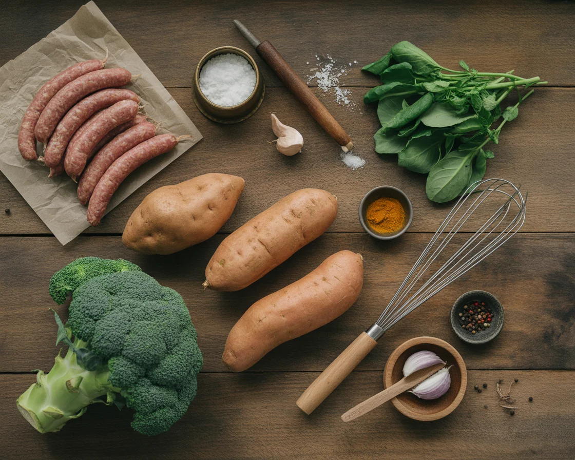 Sheet Pan Honey Garlic Sausage with Sweet Potatoes Delight