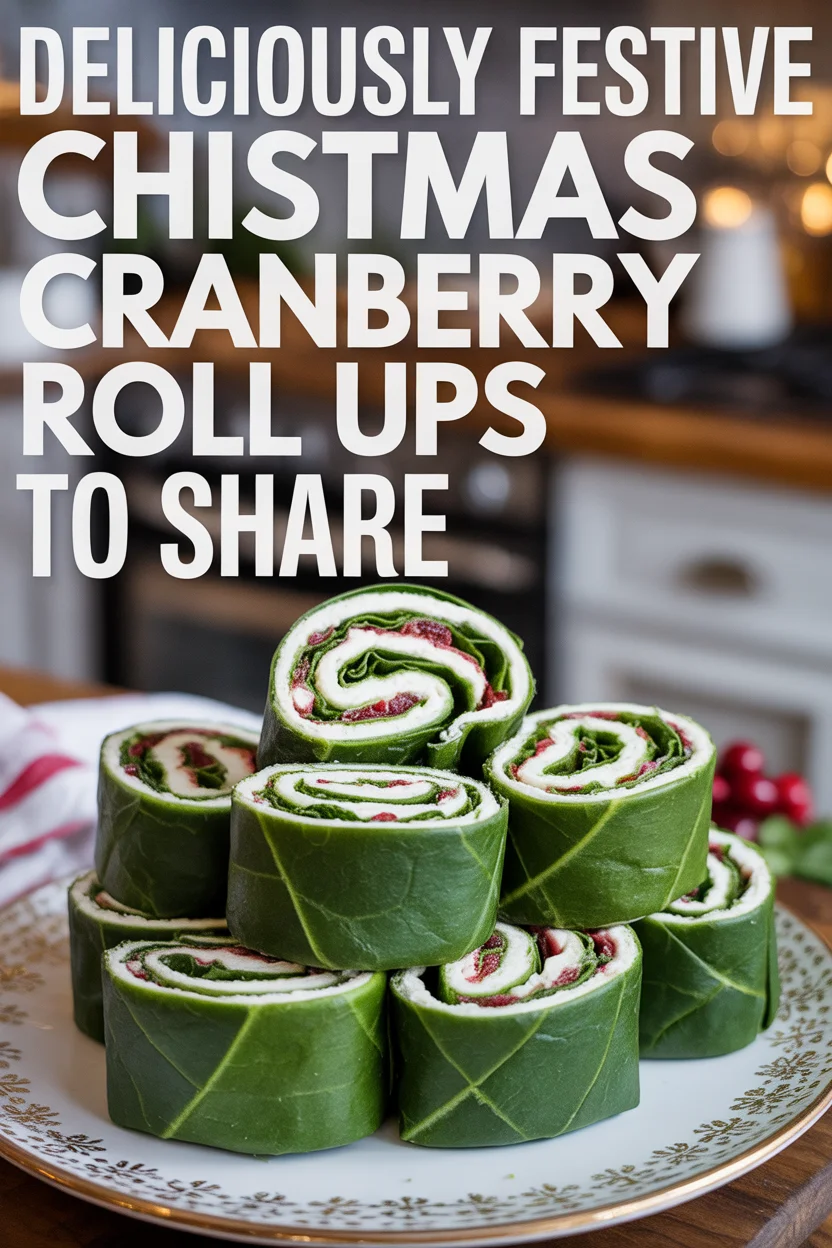 Deliciously Festive Christmas Cranberry Roll Ups to Share