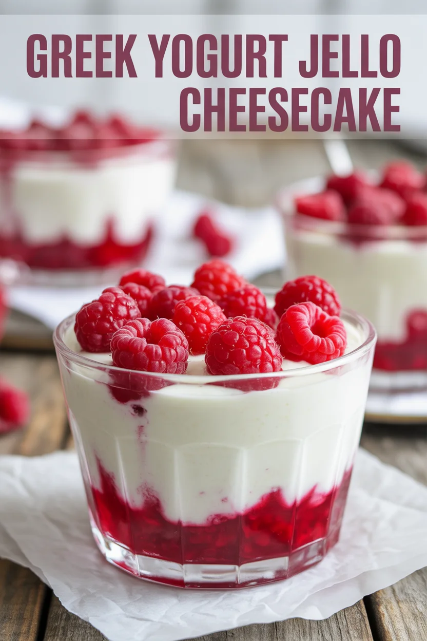 Greek Yogurt Jello Cheesecake