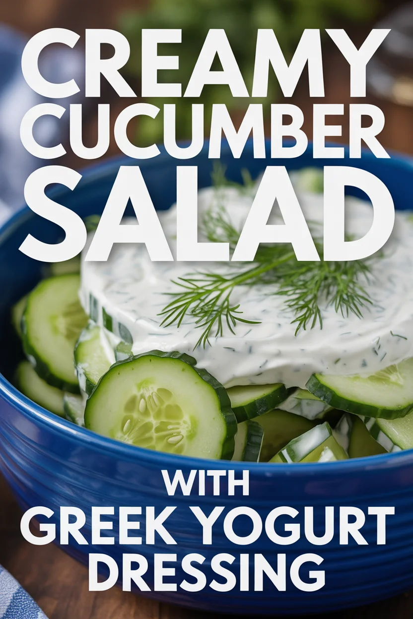 Creamy Cucumber Salad with Greek Yogurt Dressing