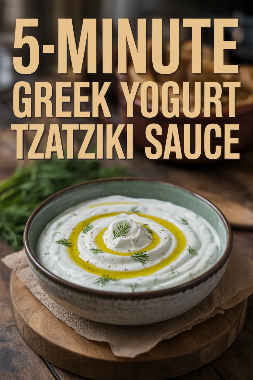 5-Minute Greek Yogurt Tzatziki Sauce