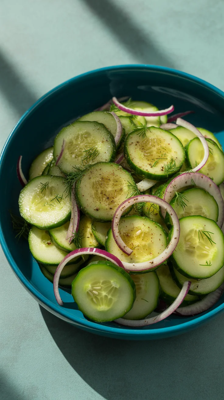 Creamy Cucumber Salad with Greek Yogurt Dressing