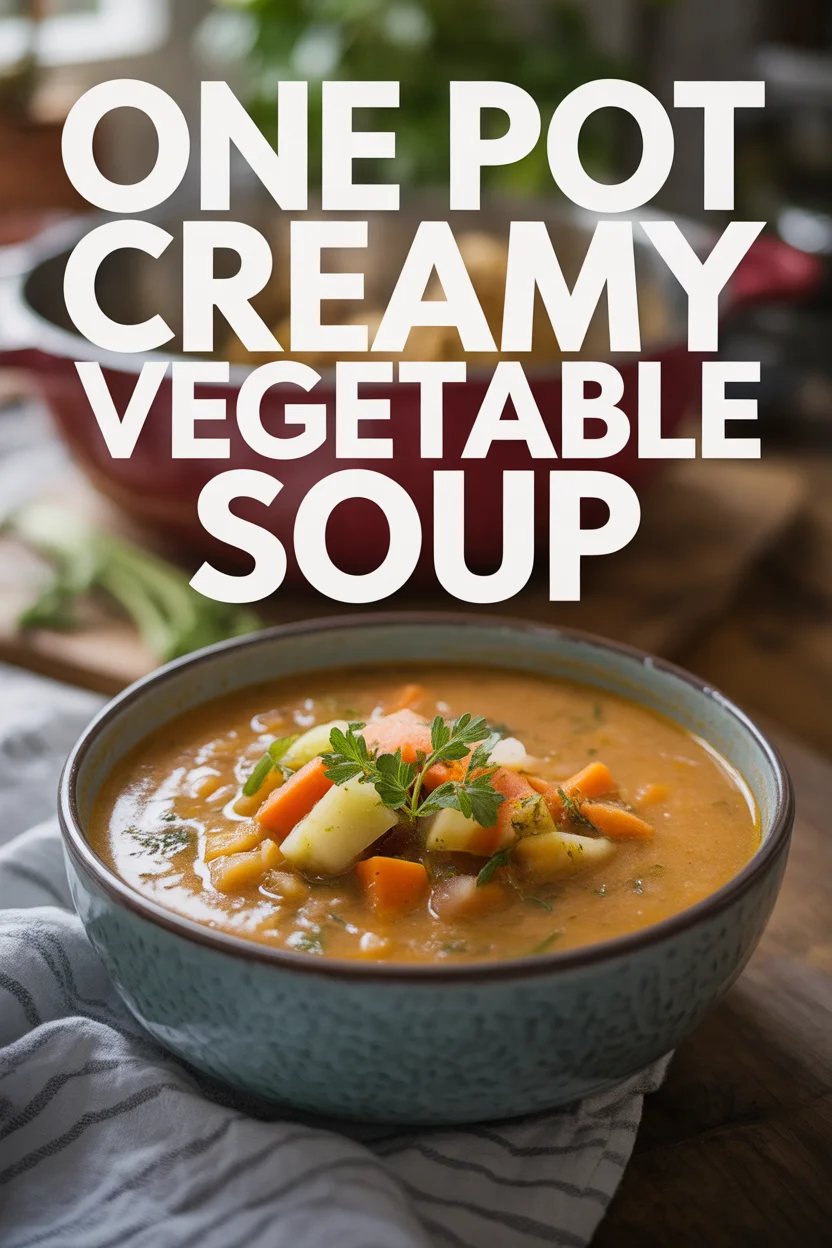 One Pot Creamy Vegetable Soup