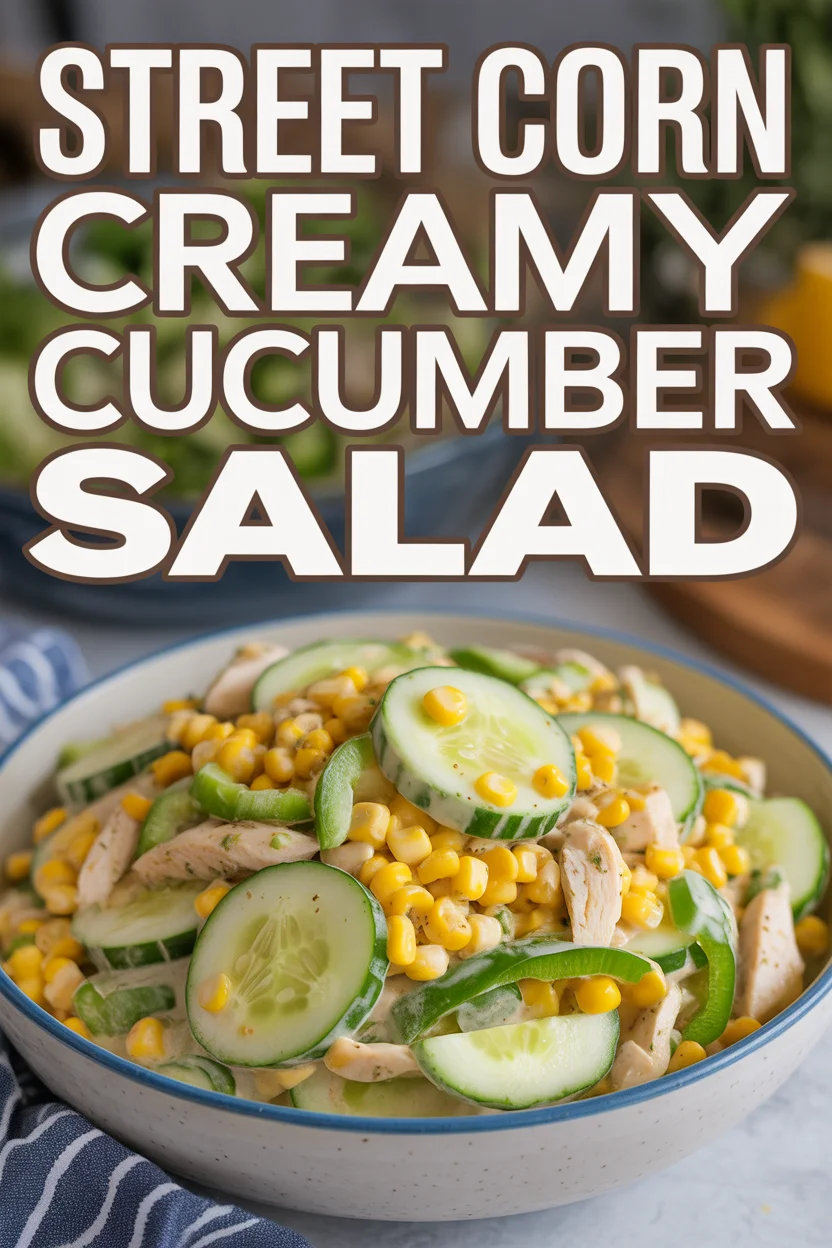 Street Corn Creamy Cucumber Salad