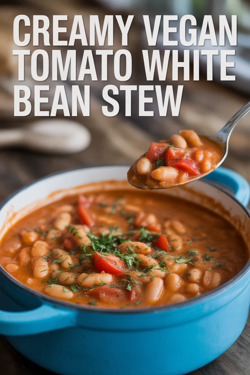 Creamy Vegan Tomato White Bean Stew