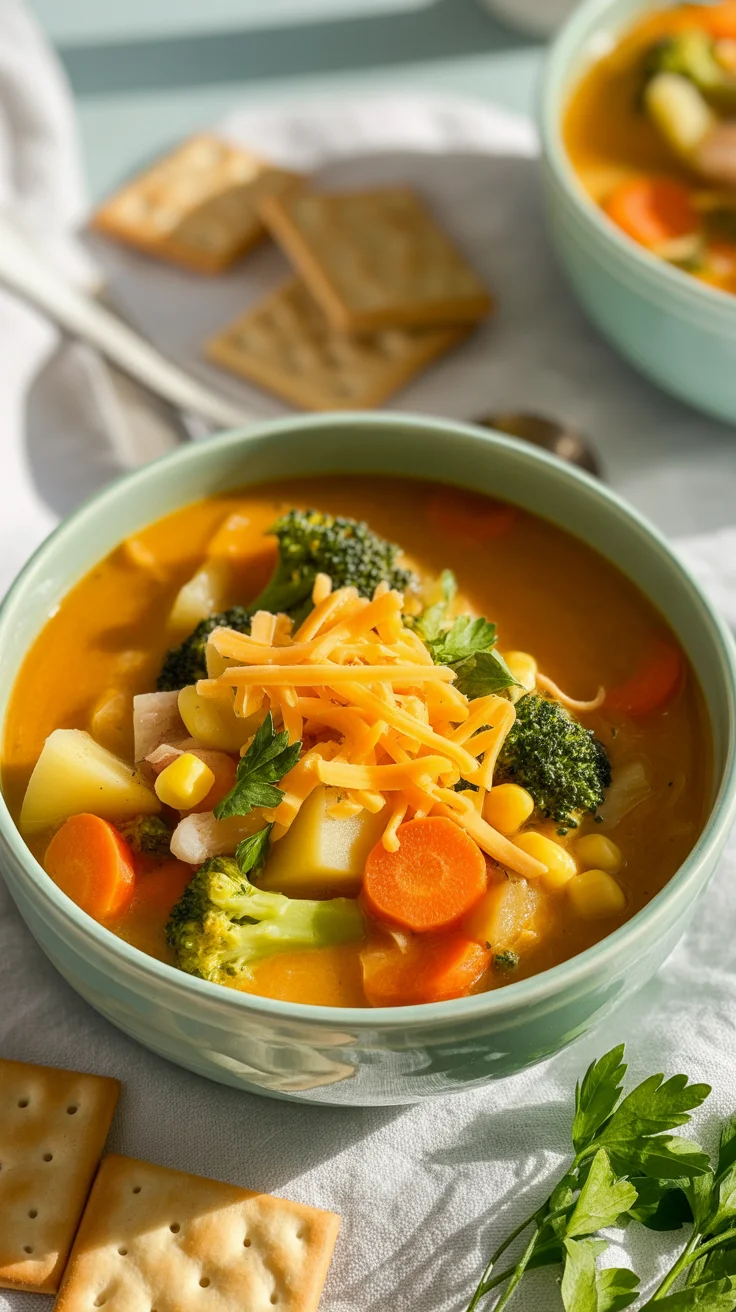 One Pot Creamy Vegetable Soup