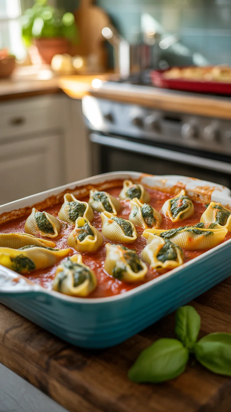 Spinach and Ricotta Stuffed Shells