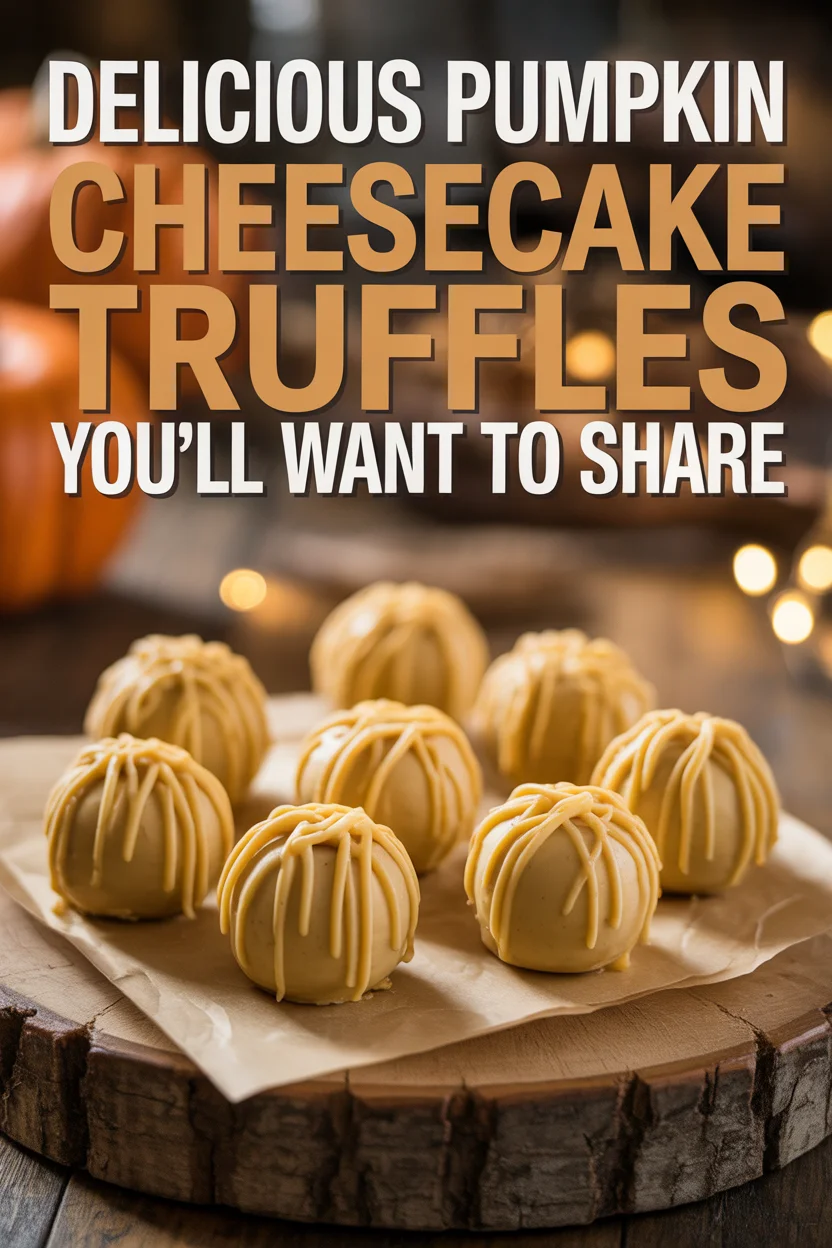 Pumpkin Cheesecake Truffles