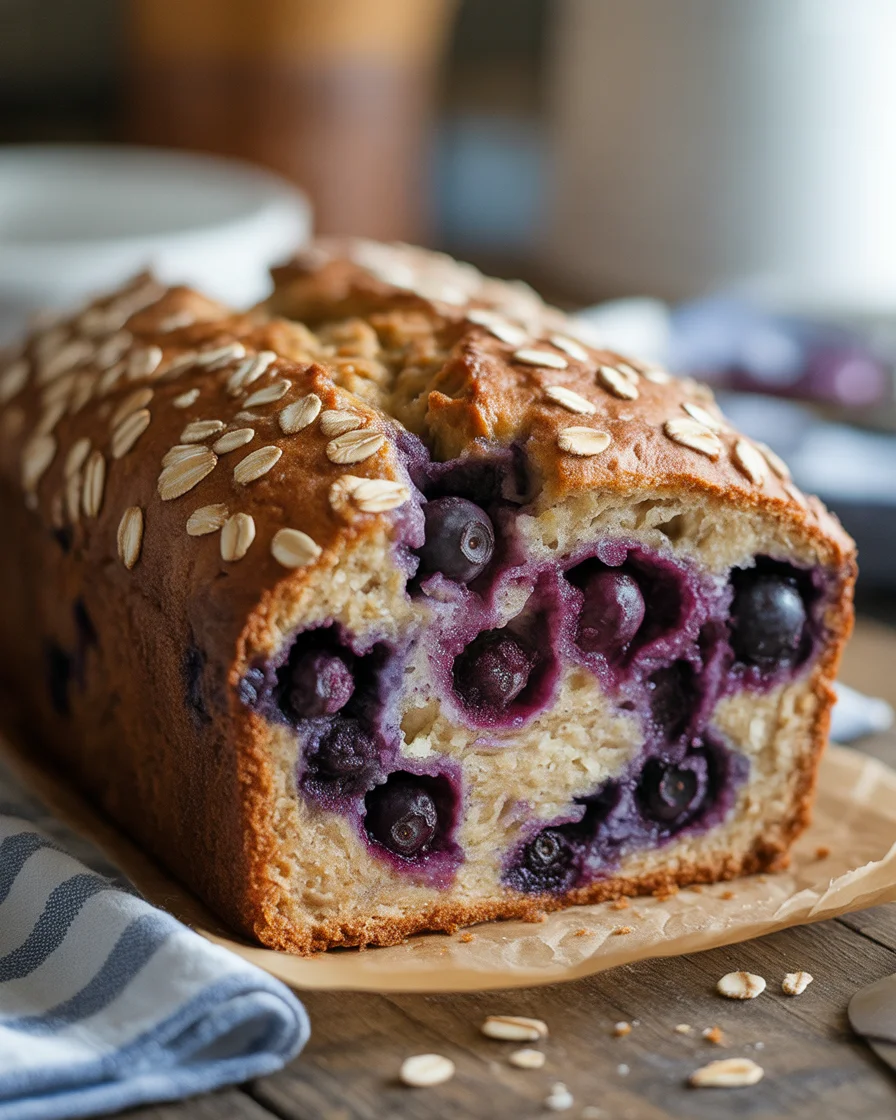 Blueberry Oat Protein Bread (Flourless)