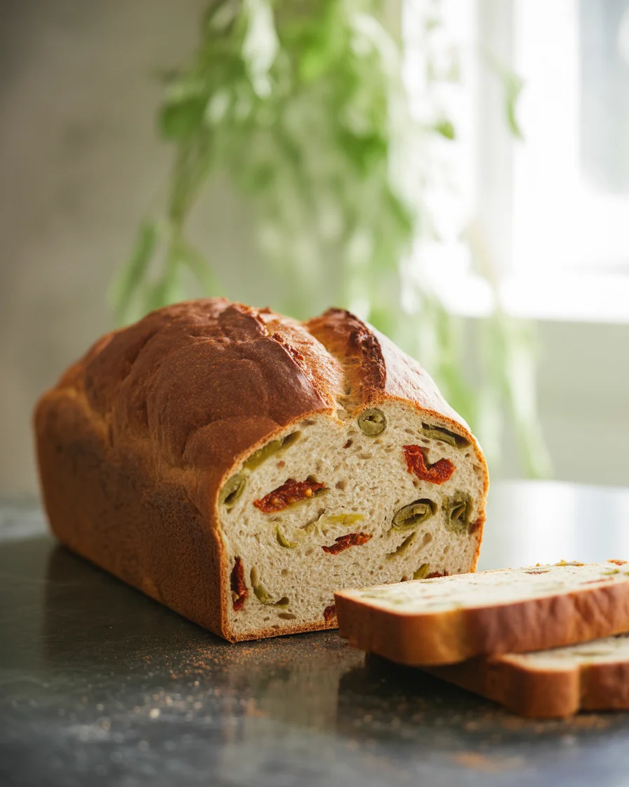 Mediterranean Sun-Dried Tomato & Olive Bread