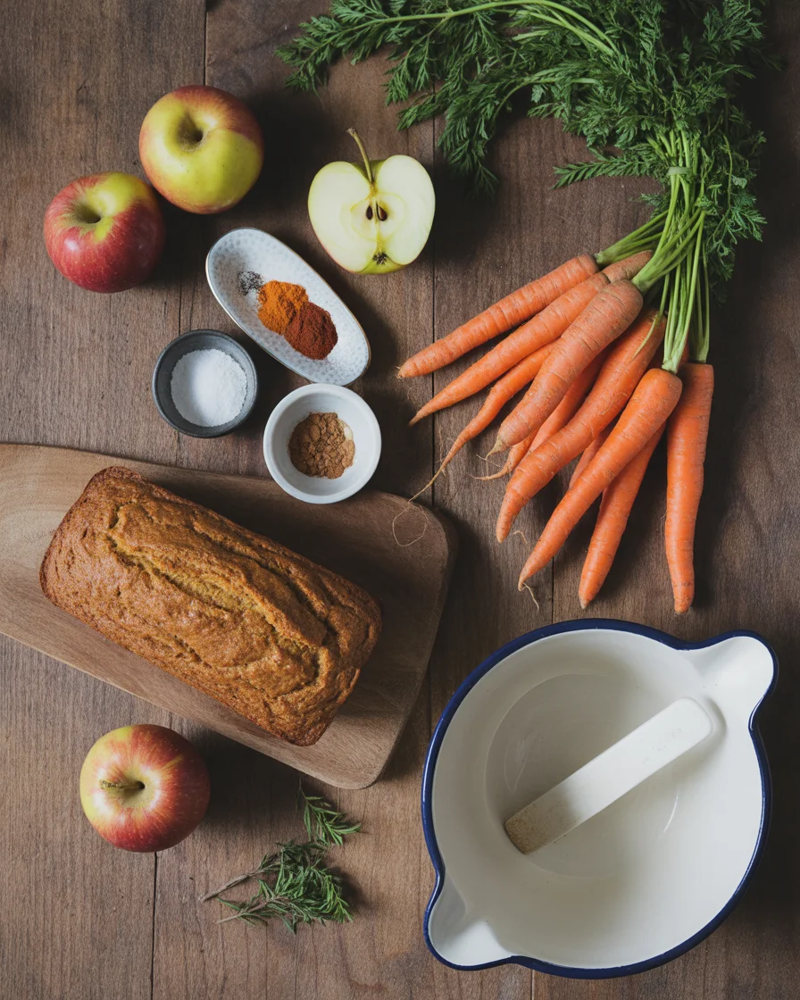 spiced carrot apple bread