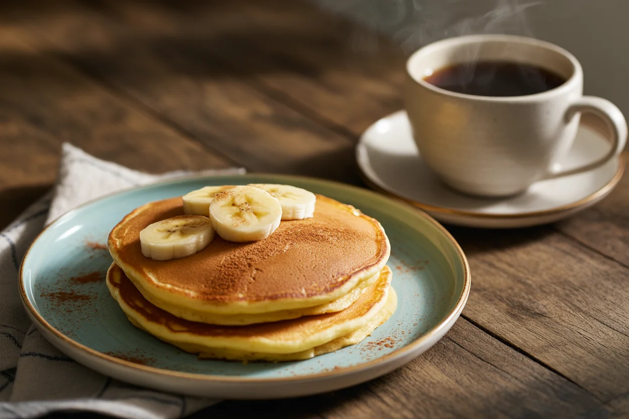 3-Ingredient Banana Cinnamon Pancakes