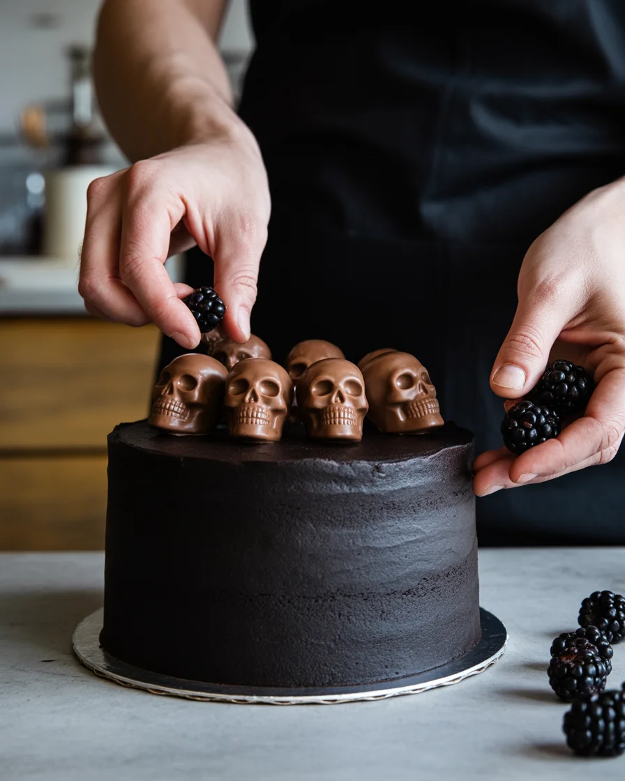 Chillingly Delicious Black Velvet Halloween Cake Recipe