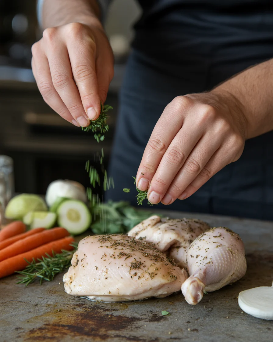 Slow Cooker Lemon Herb Chicken and Rice