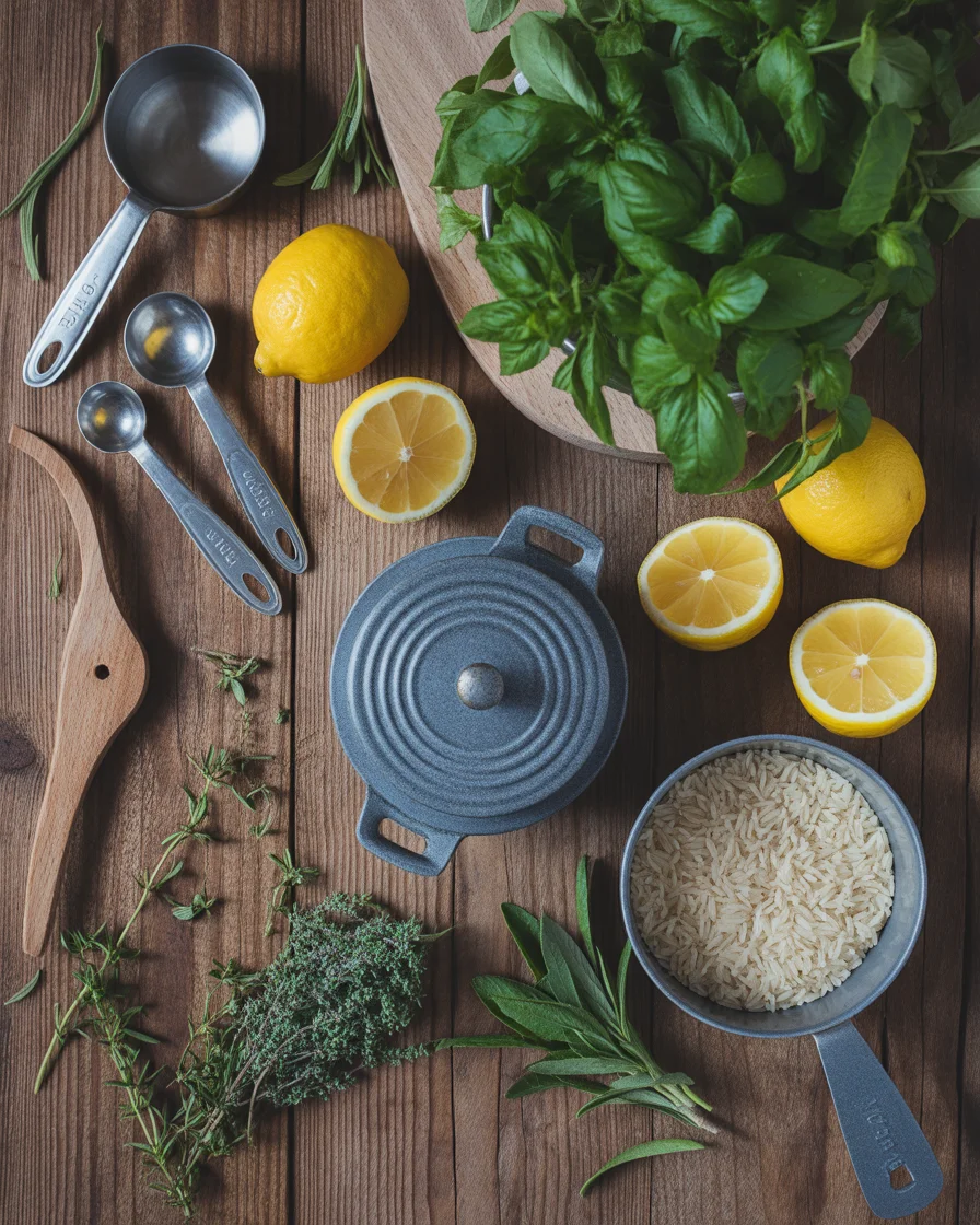 Slow Cooker Lemon Herb Chicken and Rice