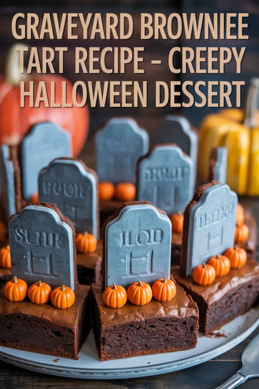Graveyard Brownie Tart Recipe – Creepy Halloween Dessert