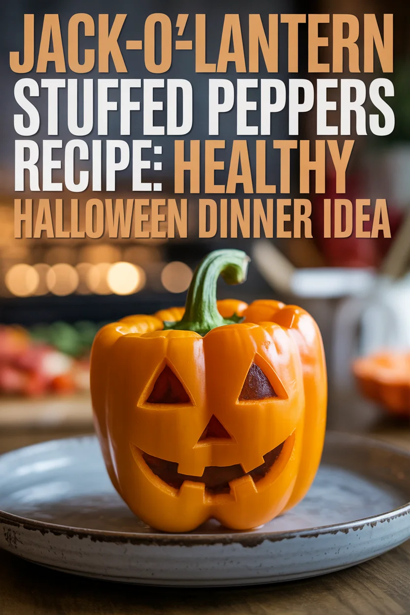 Jack-o’-Lantern Stuffed Peppers Recipe: Healthy Halloween Dinner Idea
