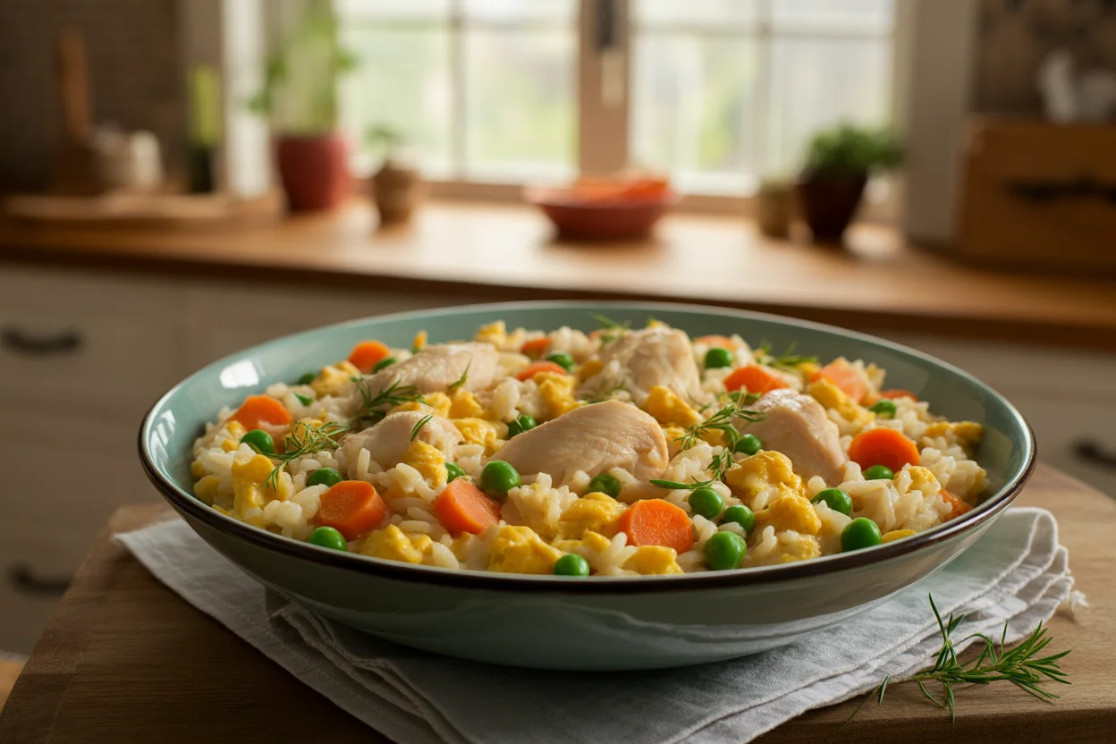 healthy chicken and rice casserole under 400 calories