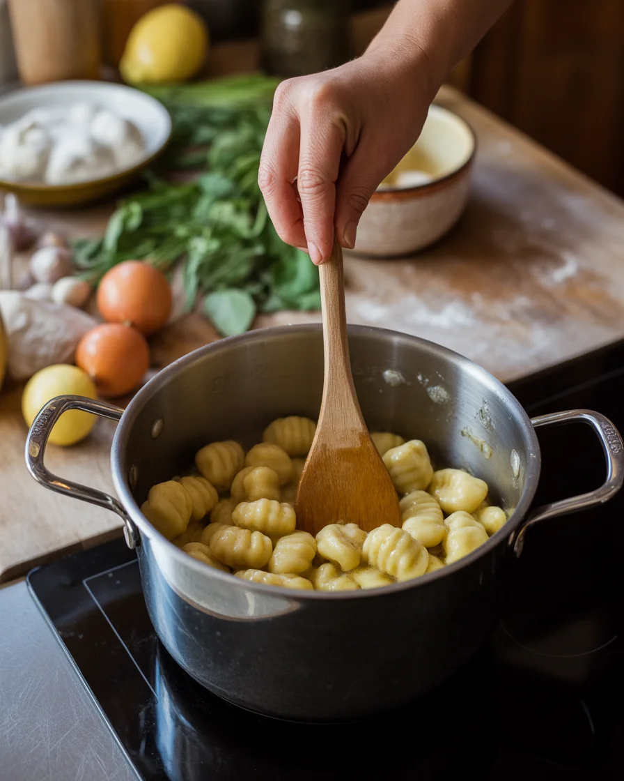 One Pot Gnocchi Chicken Pot Pie