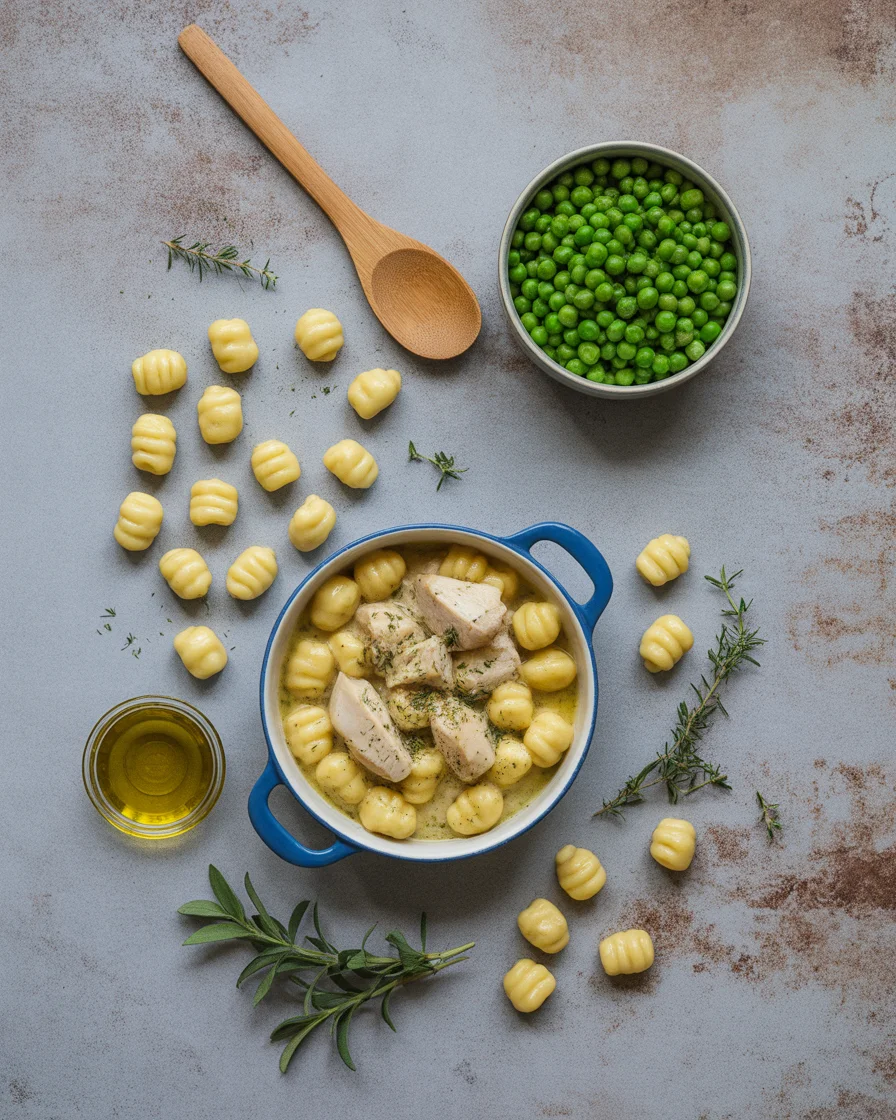 One Pot Gnocchi Chicken Pot Pie