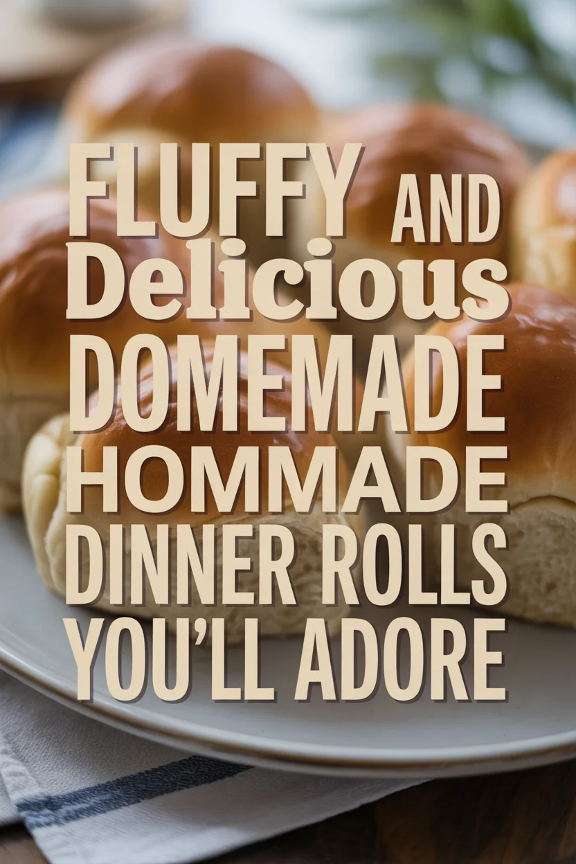 A Pinterest style image for homemade dinner rolls