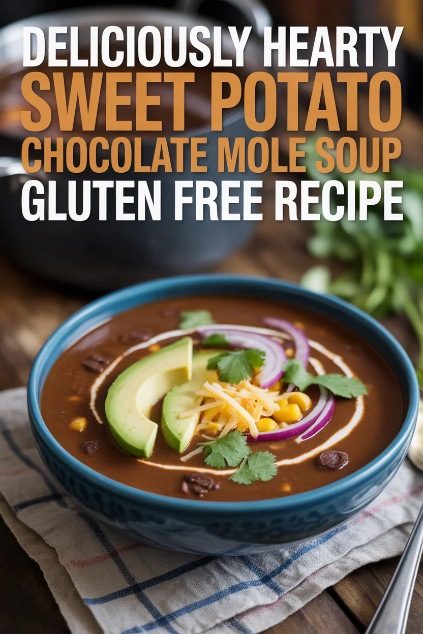 Slow-Cooker Sweet Potato Chocolate Mole Soup Gluten Free Recipe