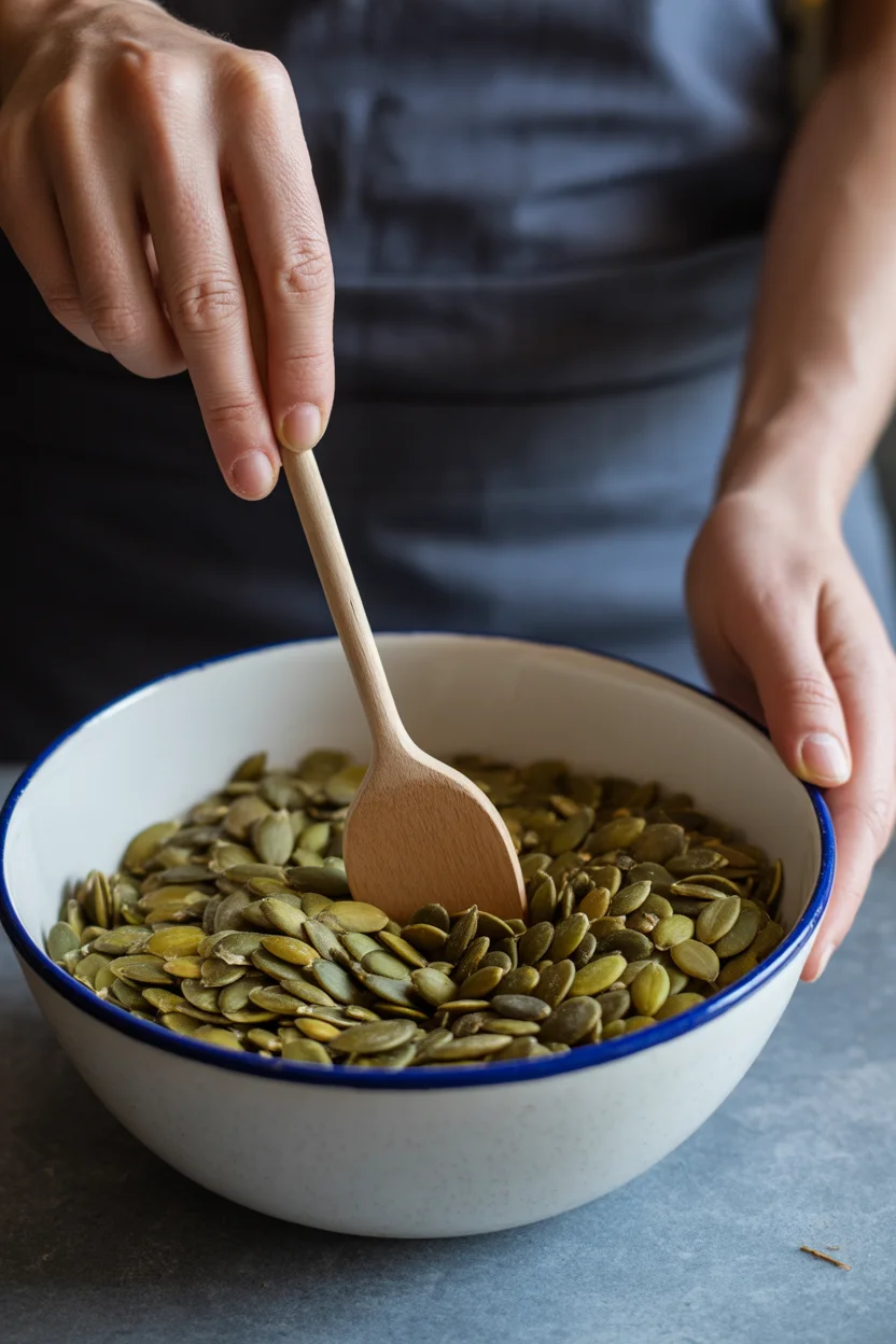 Sesame-Garlic Pumpkin Seeds Gluten Free Recipe