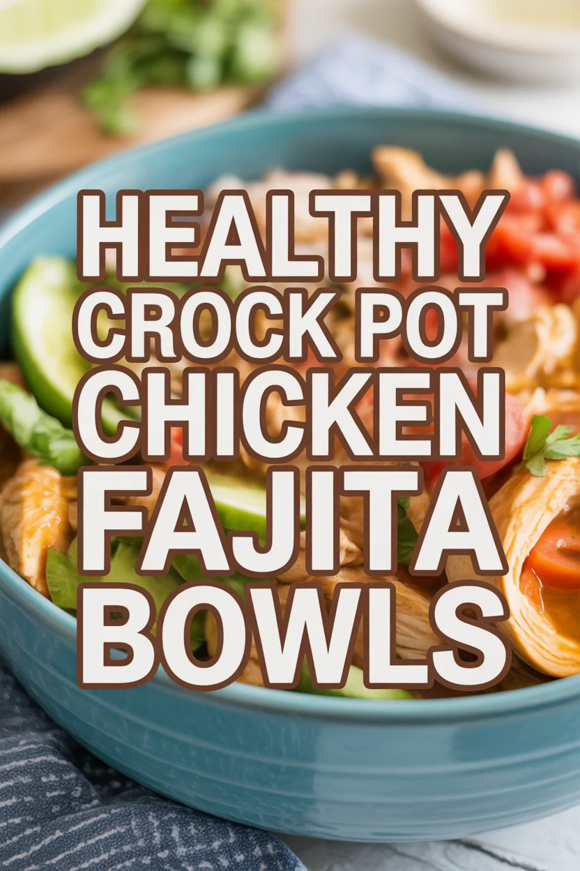 Healthy Crock Pot Chicken Fajita Bowls